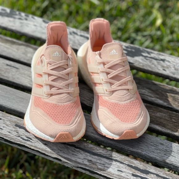 adidas Ultraboost 21 W Halo Blush Pink White Women Running size 6.5 - Picture 3 of 14